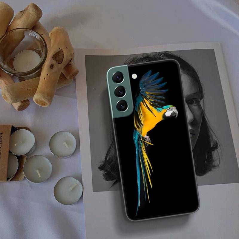 Parrot Bird Phone Case For Samsung A16 A26 A36 A56 Galaxy A02S A12 A52S A13 A23 A33 A53 A54 A34 A24 A14 A22 A32 A42 A72 Cover Ca