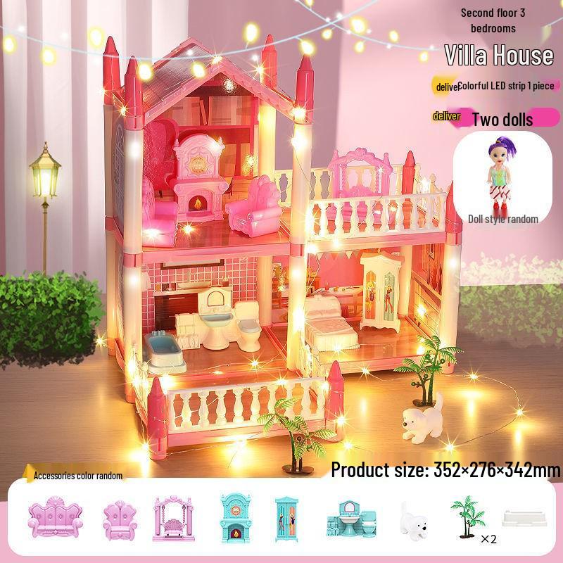 DIY Princess Dollhouse Castle Villa for Girls