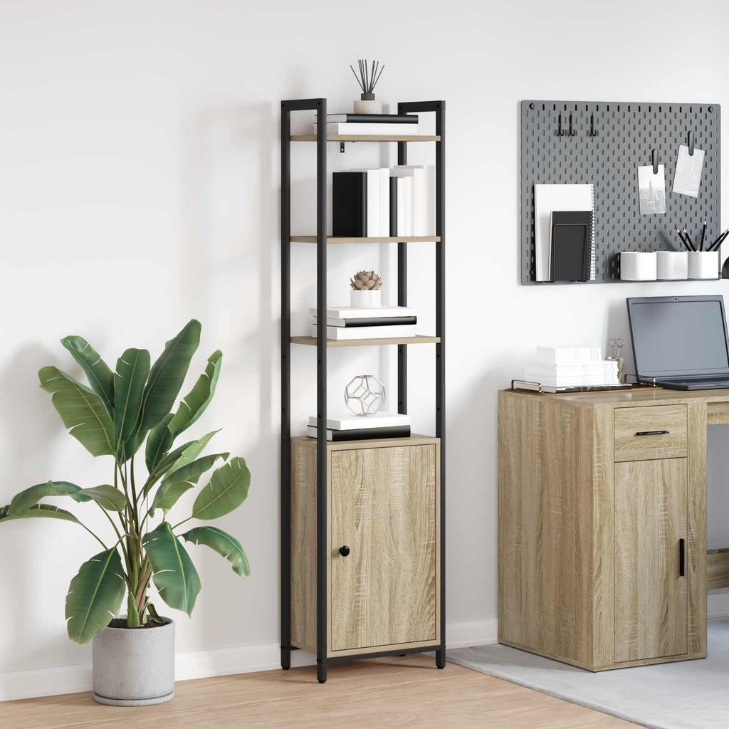 Bookshelf 6 Tiers 40 x 24 x 161 cm Engineered Wood