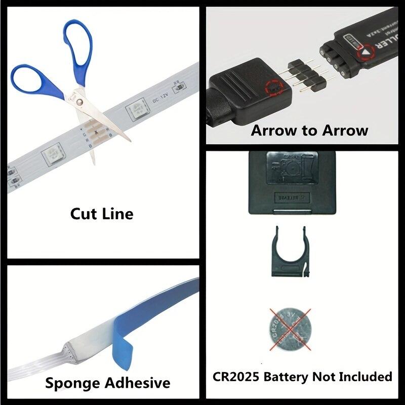 5050 RGB Led Strip Lights 5M Smart Application Fjärrkontroll Led Strip Färgbyte för rummet Hem Dekorativ Party Festival