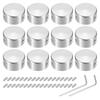 Uxcell 12pcs Foot Switch Guitar Pedal Button Metal Foot Switch Top Covers for Inch Guitar Effect Pedal Silver Toppers, Caps, 3/8 Buttons,
