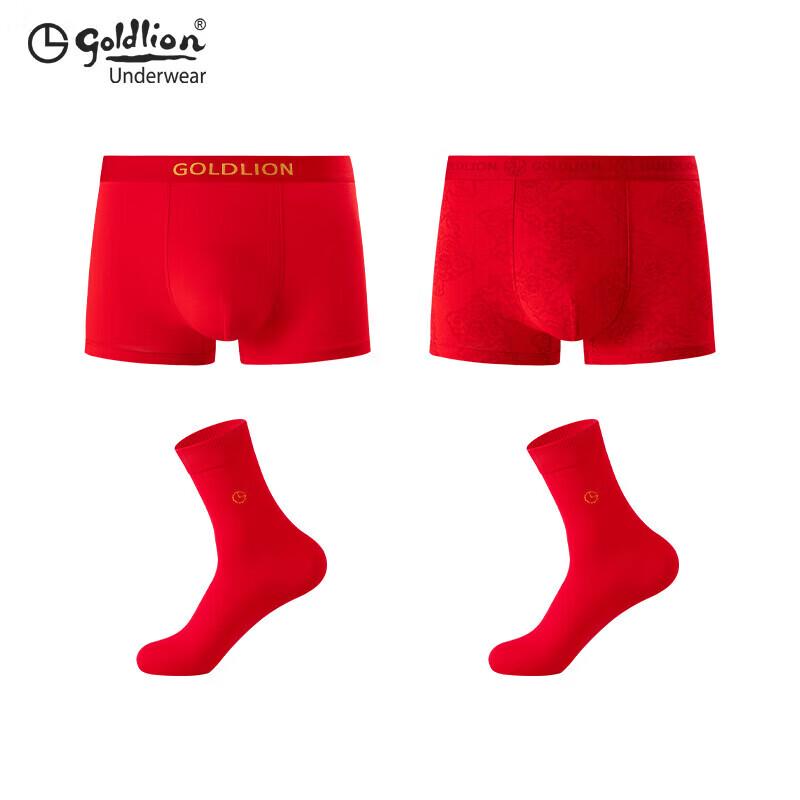 

Мужское модальное нижнее белье Goldlion счастливого красного цвета
