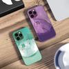 Four Leaf Clover Gradient For IPhone 16 Pro Max 15 Pro 14 13 12 Mini 11 XS Max XR 7 8 Plu SE 2022 Tempered Glass Phone Case