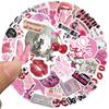 50Pcs Romance Aesthetic Retro 90S 00S Pink Y2K Girls Stickers For Luggage Guitar Laptop Phone Diary Waterproof Vinyl Decals
