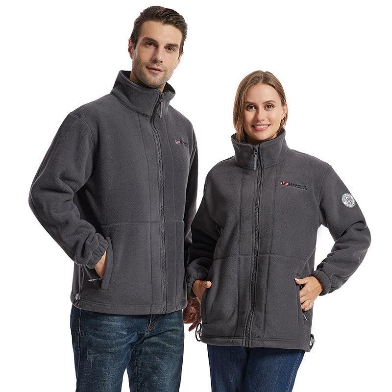 Heavyweight Sherpa Fleece Windproof Jacket - Double-Layer, Cold-Resistant Outerwear for Autumn/Winter