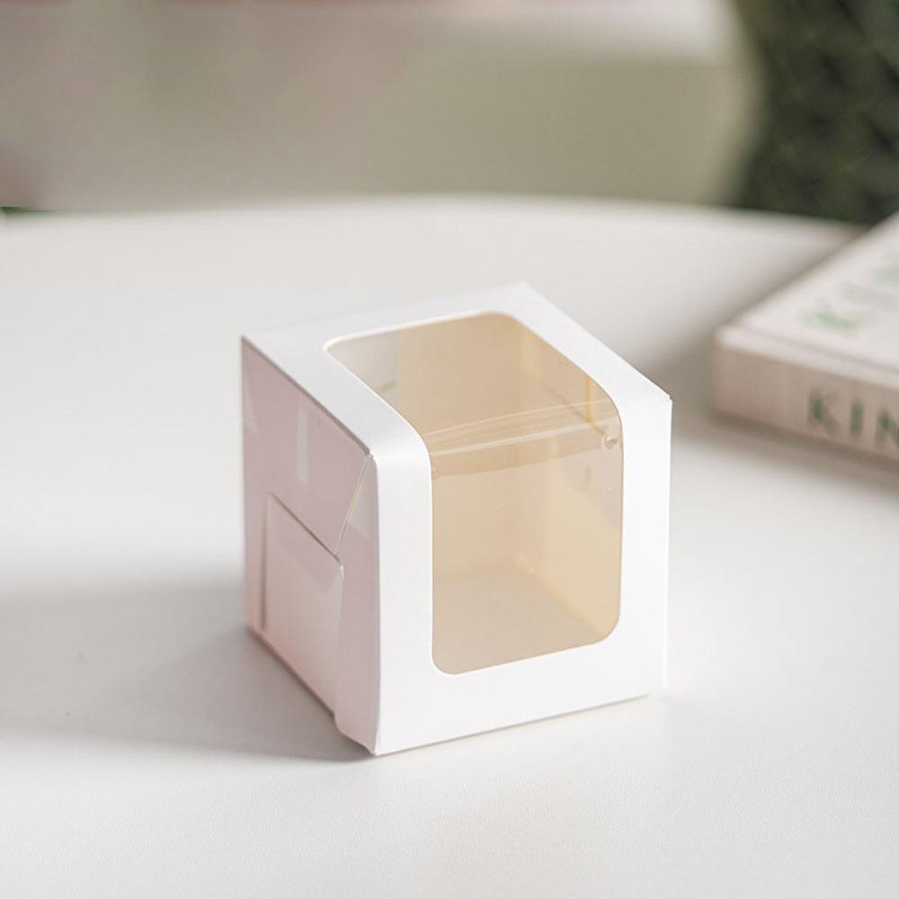 

50 шт. Подарочная коробка с прозрачным окном, подарочная упаковочная коробка для крафт-бумаги, коробки для угощений на свадьбу, день рождения, вечеринку, подарочная упаковка, коробка для мыла 50pcs 8.5x8.5x8.5cm
