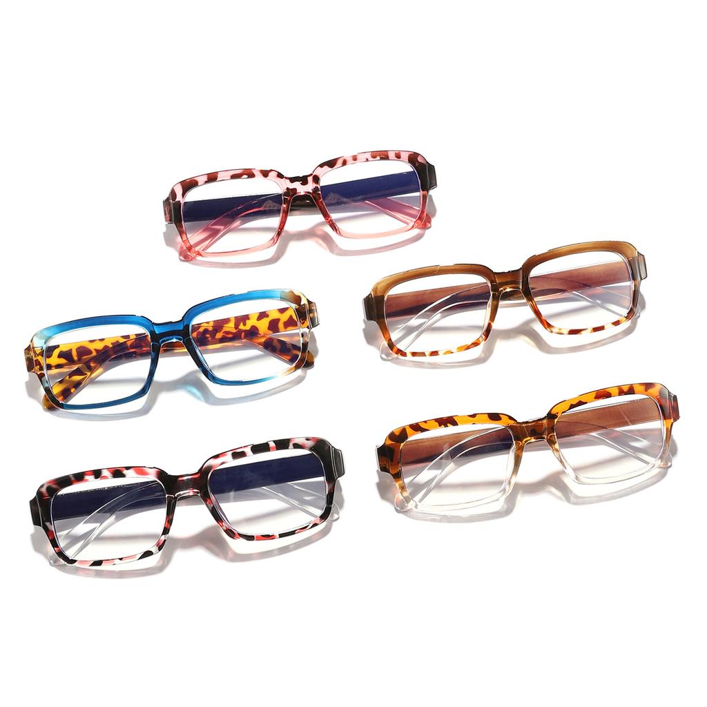 Die neue koreanische Version der rechteckigen böhmischen Blaulicht-Myopiebrille für Männer und Frauen ohne Make-up