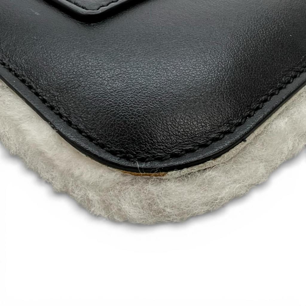 Excellent JIL SANDER Shoulder Bag Stock bag black Mouton Women Used