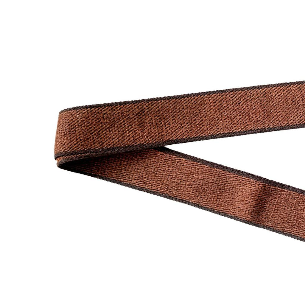 Guitar Strap Adjustable Hard Wearing Comfortable Cotton Guitar Strap Belt with Pick Pockets for Outdoor Travel Brown