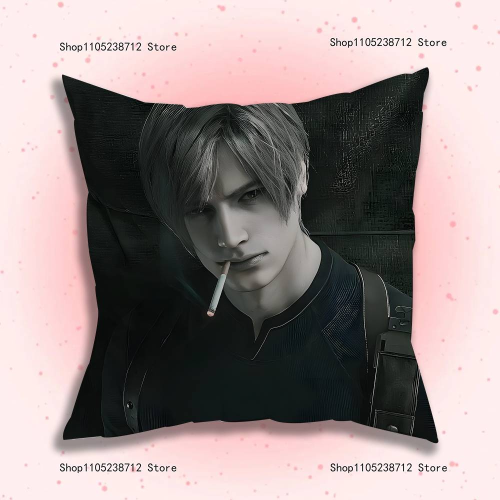 Game R-Resident Evils Characters Pillow Case Anti-dustmite Pillowcase Invisible zipper silky short plush Sofa cushion cover