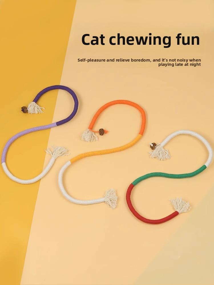 Toy Chew Rope Self Entertaining Teeth inding Play Sti Pet Supplies Biting Rope Toy for Kittens Interactive Toys for s