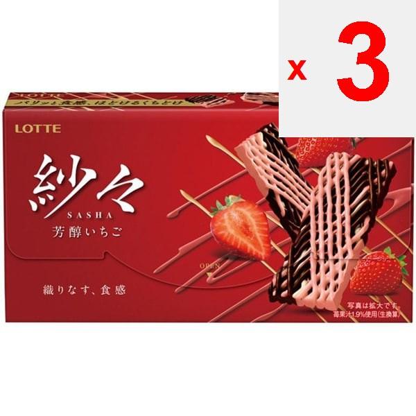 lotte Sasa mellow strawberry 69g Chocolate