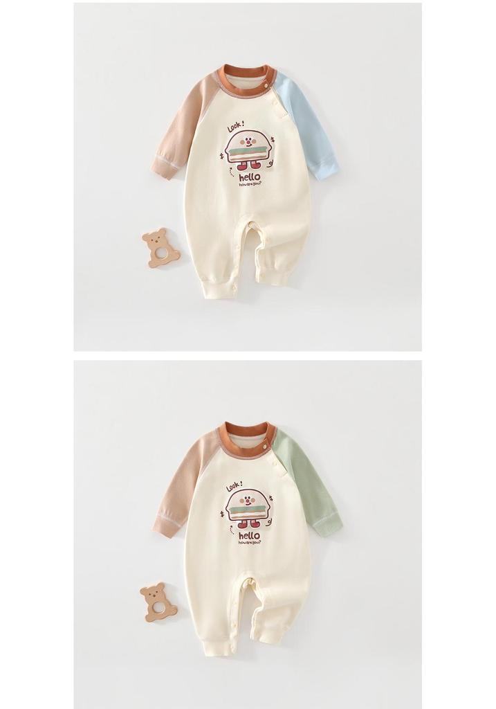 Newborn Cotton Bodysuit Baby Romper - Long Sleeve, Spring/Autumn