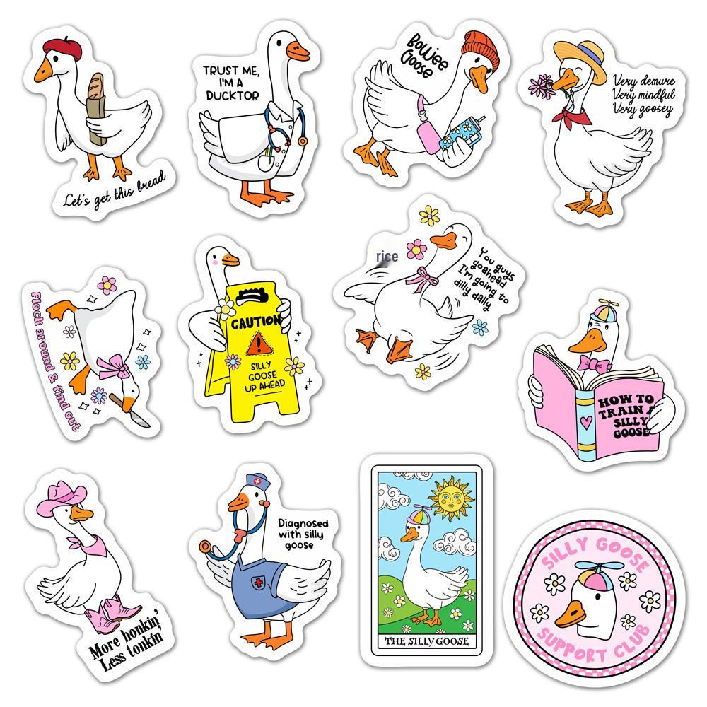 Silly Goose Magnetic Refrigerator Sticker - Funny & Interesting Decor