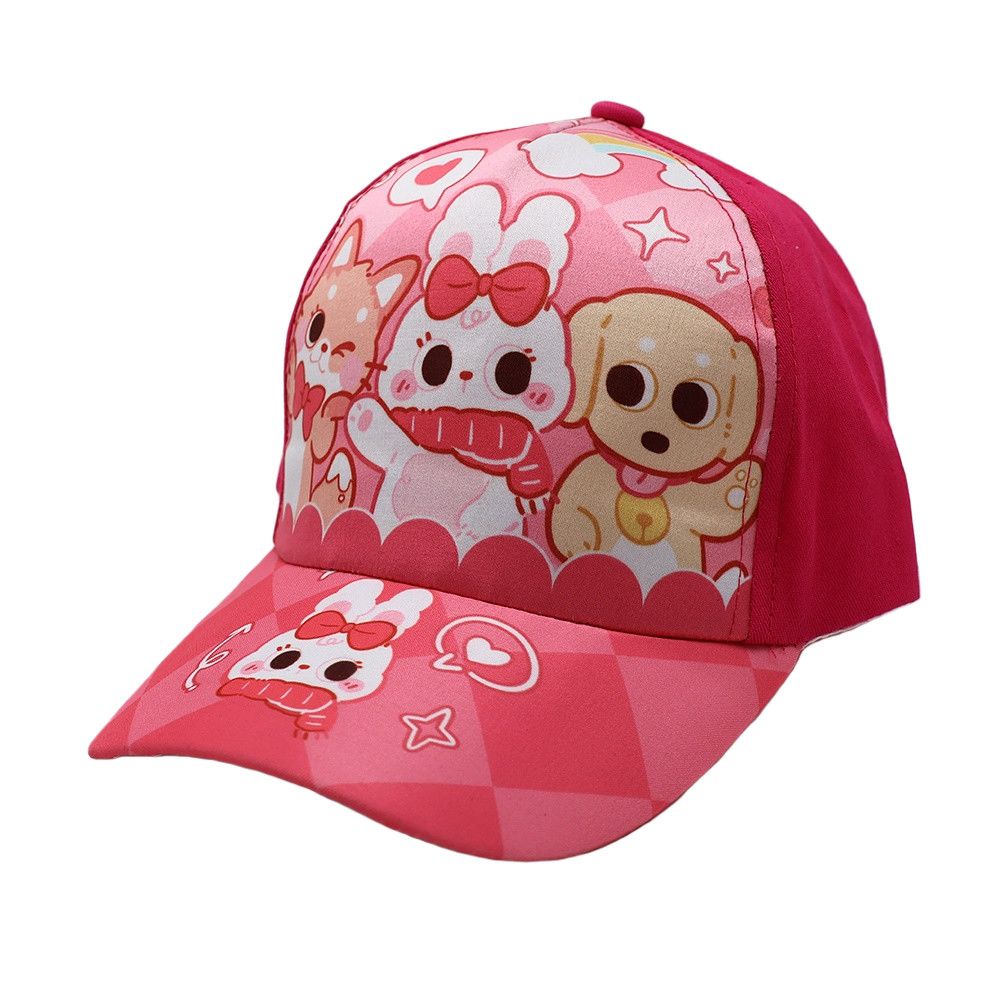 Cartoon Princess Patterned Baseball Cap - Cute Princess Patterned Sun Hat for Children - Beret-style Hat