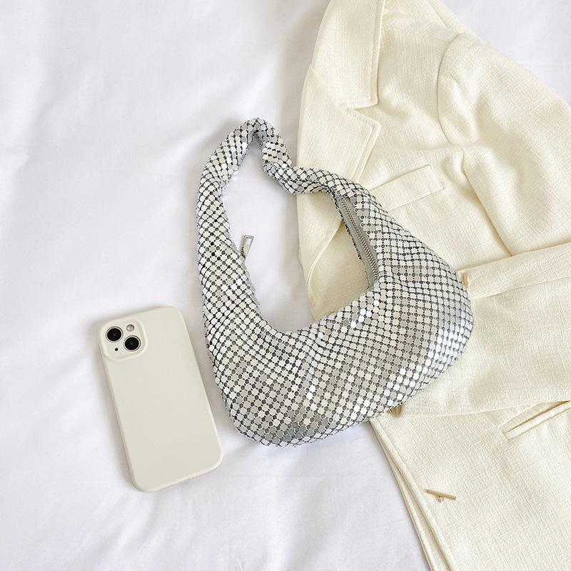 Internet celebrity armpit bag new 2025 European and American fashion retro shoulder bag ins women's personality dumpling bag pu