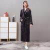 Extra-Long Coral Fleece Bathrobe for Men and Women - Winter Style Flannel Pajamas