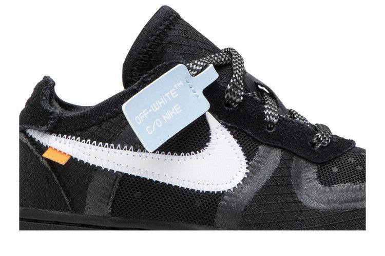 Kids' Sneakers Nike Air Force 1 Low Off-White Black White (TD) Black/White-Cone-Black