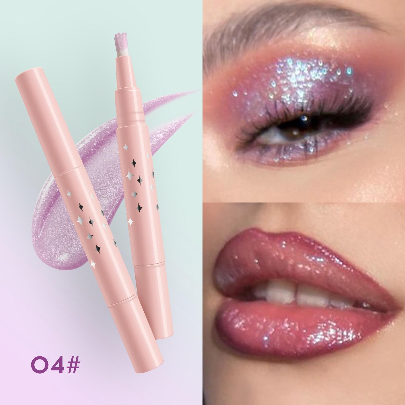 

Перламутровый жидкий карандаш для век с вращающимися тенями для век, 8 цветов, жидкие тени для век, шелкопряд, осветляющий карандаш для век, 1,8 мл One Size