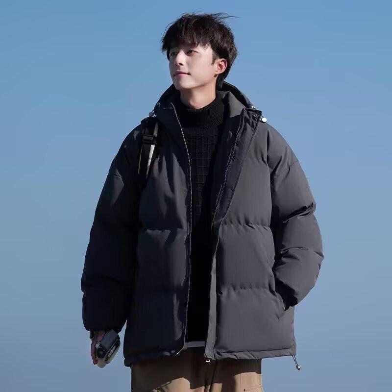 Men's Trendy Hooded Cotton Winter Coat - Thick, Warm, Casual Puffer Jacket