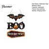 Seasonal Wall Hanging Plaque Happy Halloween Wooden Sign, Cute Bat Ghost Pumpkin Boo Door Hanger, Trick Indoor Holiday Hanger or Treat Sign for Party,