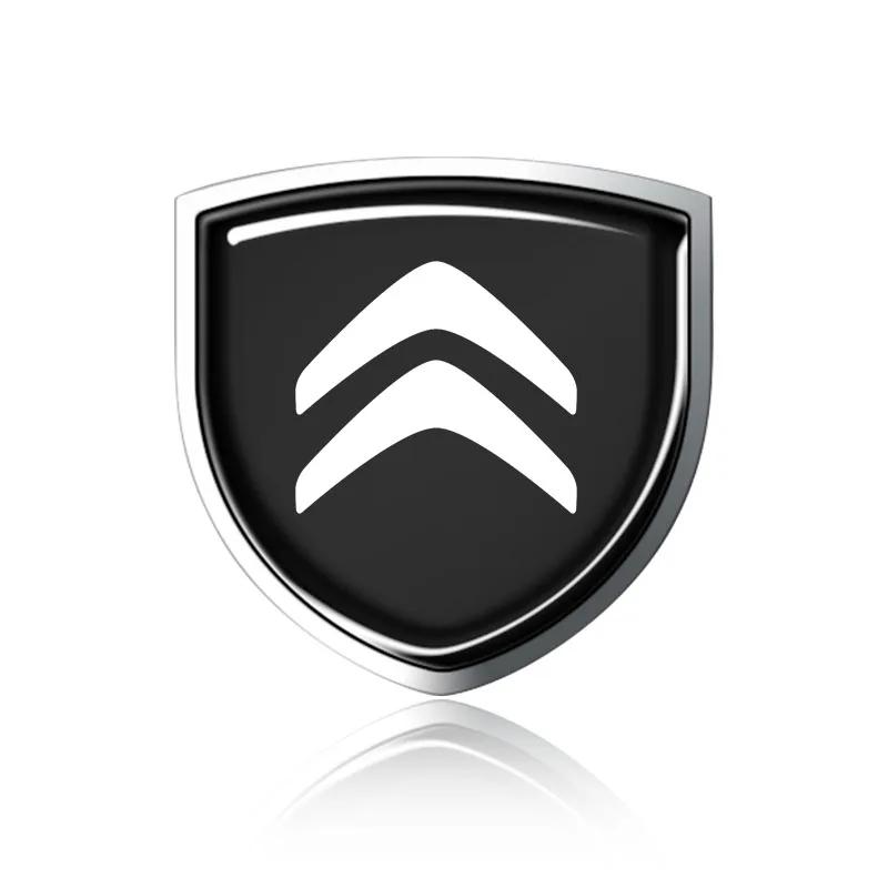 

1Pcs 3D Metal Auto Door Shield Emblem Car Body Badge Sticker Styling For Citroen C1 C2 C3 C4 C5 X7 Berlingo Xsara C8 C4L DS3 DS4 чорний