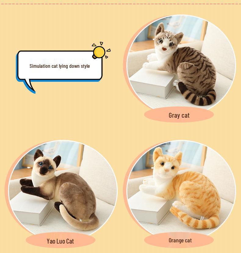 Siamese Cat Plush Toy: Early Education Comfort Gift for Children, Home Decor Ornament