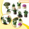 1:64 Scale Miniature Bonsai Plant Mini Potted Flower ,Fairy Garden,Dollhouse Plants Pot