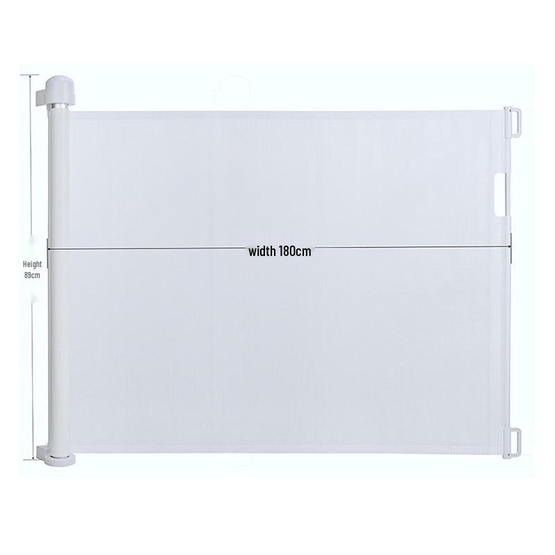 Child & Pet Safety Retractable Gate - Indoor Stairway Protection Rail & Anti-Cat Barrier