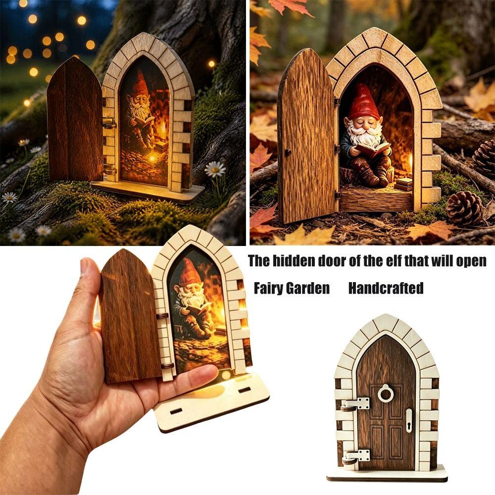 Wooden Mini Door Decor Creative Christmas Door Decor Homeowners Fairy Door Wall Decor