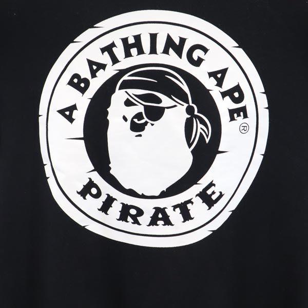 A BATHING APE PIRATE Long sleeve sweat trainer S black Men's Used