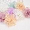 Korean Style Handmade Organza Flowers - Burned Edge DIY Accessories for Hats, Headwear, and Clothing Notions