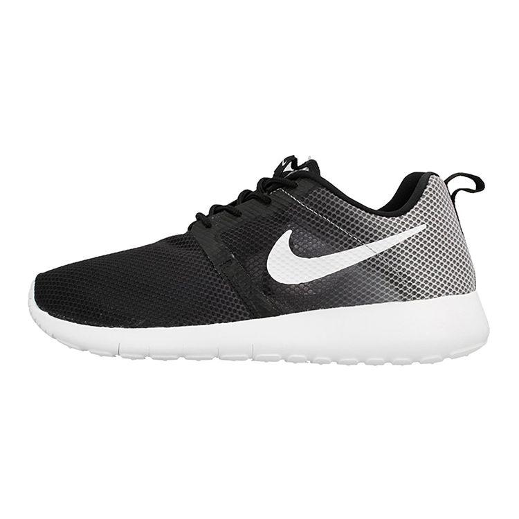 Nike Roshe One Flight Sports Color Block Non-Slip Shock Absorbing Durable Low Top Kids Running Shoes Kids Sneaker Black Gray 705485-001