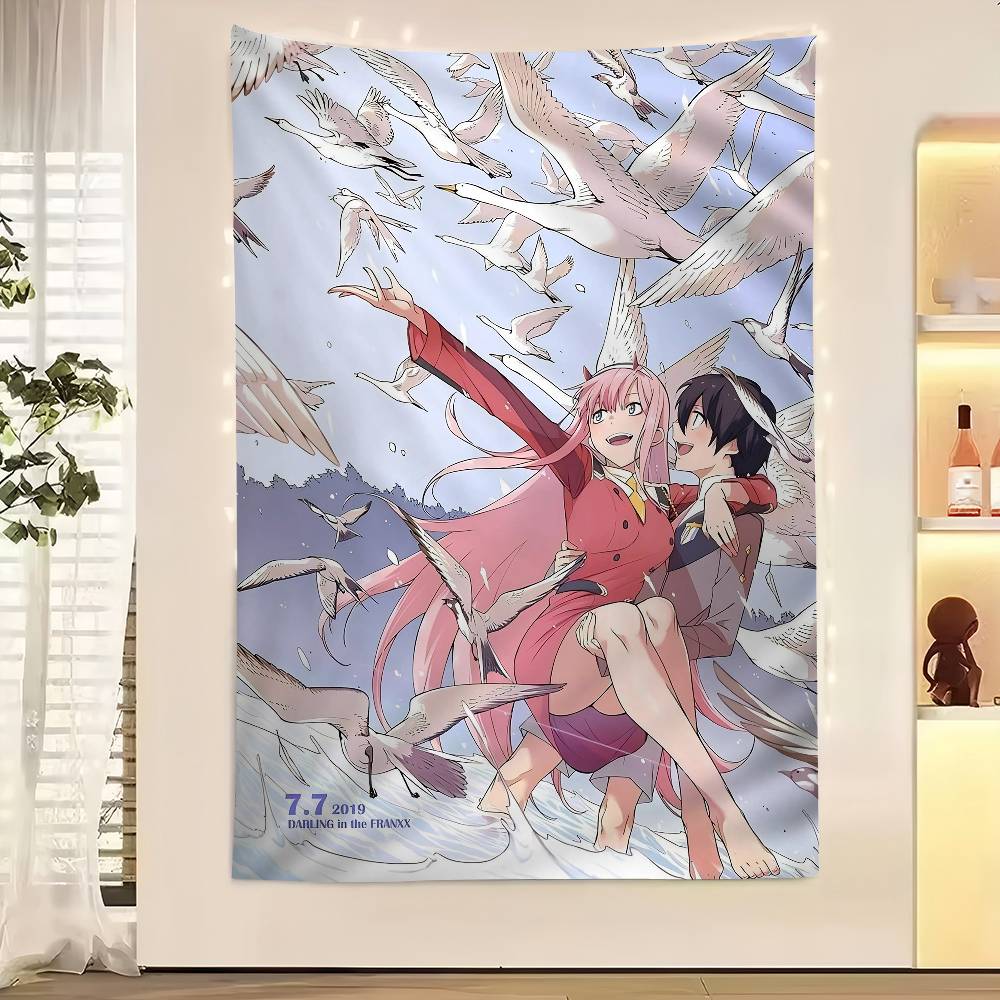 Anime DDarling In The Franxx Cartoon Tapestry Wall Hanging Decoration Household Home Decor