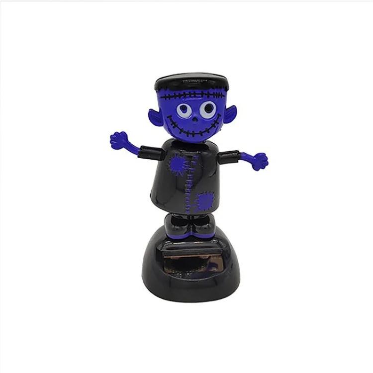 Hot Selling Halloween Solar Creative Swinging Head Doll Car Ornaments Cartoon Ornaments Gifts for Children