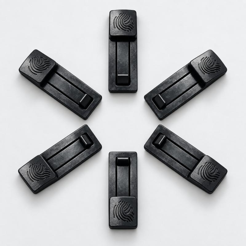Integrated Surfboard Clip and Pin Set, 6 Plastic Replacements for Routine Board Maintenance and Equipment Bags