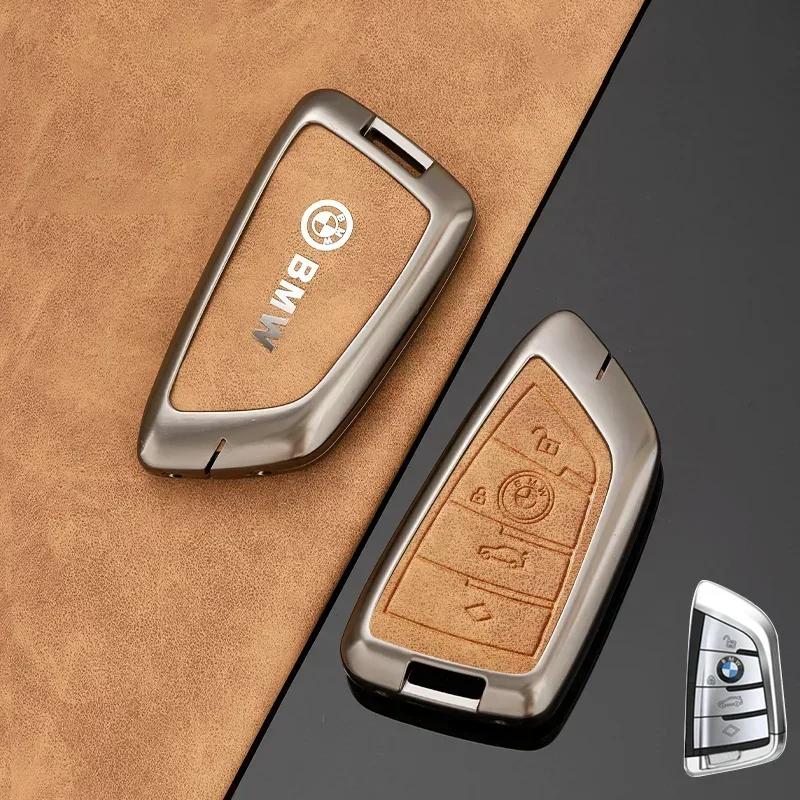 Car Sticker Hot 2025 Zinc Alloy Car Key Case Cover Holder Shell For BMW X1 X3 X5 X6 X7 1 3 5 6 7 Series G20 G30 G11 F15 F16 G01