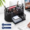 JXCXSON Armazenamento de Mesa Porta-Canetas Armazenamento de Canetas Mesa Metal Pequenos Itens de Mesa com Caneta Armazenamento de Material de Escritório Grande Porta-Preto, Suporte, Estojo, Organizador, Malha,