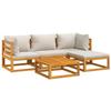 VidaXL Garden Lounge Set with Cushions 5 Pcs, Sofas with Backrest, Furniture Set with Coffee Table Patio Terrace, 3155279