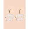 Girl Cartoon Graffiti Flower Acrylic Stud Earrings, Small Fresh and Cute Love Flower Earrings