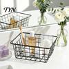 Bacs de rangement pour vêtements d'armoire Panier de rangement pour fer, Panier organisateur en fil de style nordique, Étagères métalliques robustes de grande capacité Panier de rangement décoratif