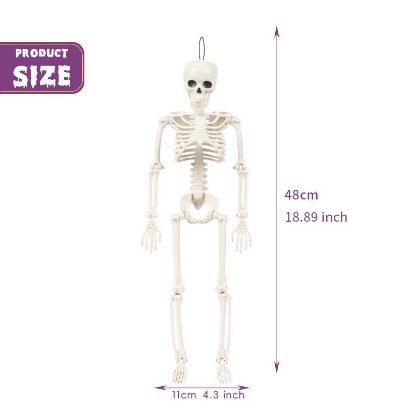 Halloween Skeleton Plastic Model 40Cm Skeleton Halloween Garden Party Decoration Props Haunted House Courtyard