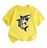 Kids Boys Girls 100% Cotton Crew Neck Short Sleeve T-Shirt, Cool Tribal Style Great White Shark Print Casual Summer Tees for Little Children Daily Wea