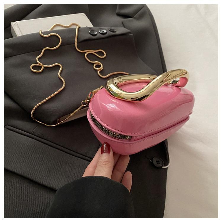 Clash Of Colours Design Personality Temperament Fashion Chain Crossbody Shoulder Small Square Women's Bags