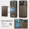 For iPhone 14 Pro Max Magnetic Case CASEME ME80 Series Leather PC TPU Phone Cover with Detachable Wallet