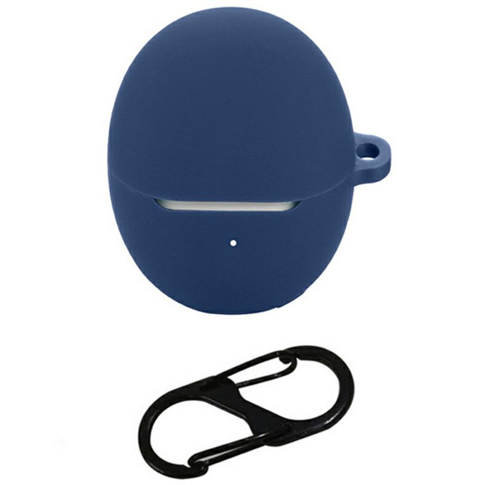 

Для Honor Tiinlab S7 Bluetooth-совместимый чехол для наушников с защитной силиконовой крышкой с пряжкой против потери Dark Blue