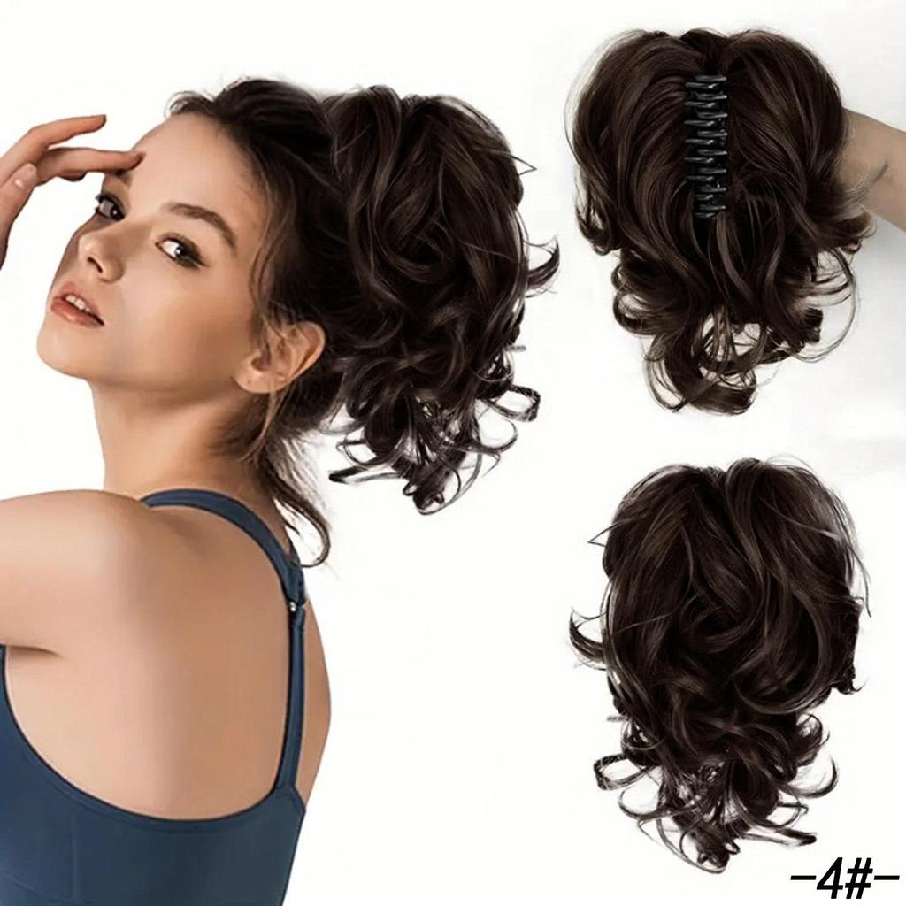 Pferdeschwanz-Haarverlängerung mit Klaue zum Anklipsen, kurzer, lockiger Pferdeschwanz, natürlich gewelltes synthetisches Haarteil für Frauen, Pferdeschwanz-Perücke für den täglichen Gebrauch