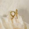 Dainty Gold Color Drop Earrings Female Graceful Bright Drop-shaped Zirconia Pendant Accessories for Engagement Party