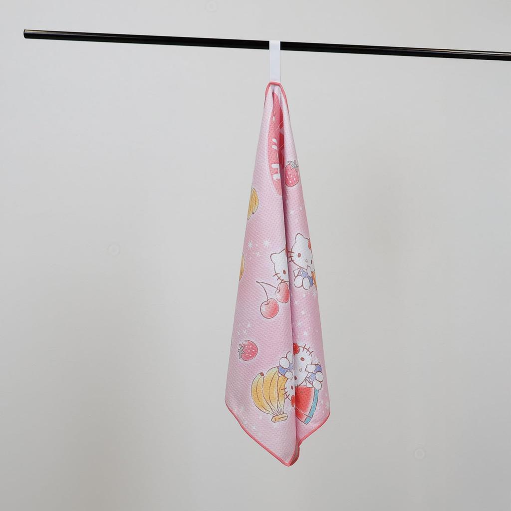 Marushin Junior Bath Sanrio Hello Kitty Sparkly Fruit for 3765006100 Towel, Design, Quick-Drying, Girls,