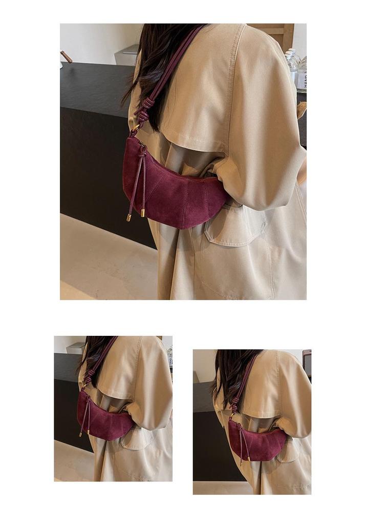 Chic Underarm Croissant Bag - Versatile Retro Leather Crossbody for Women